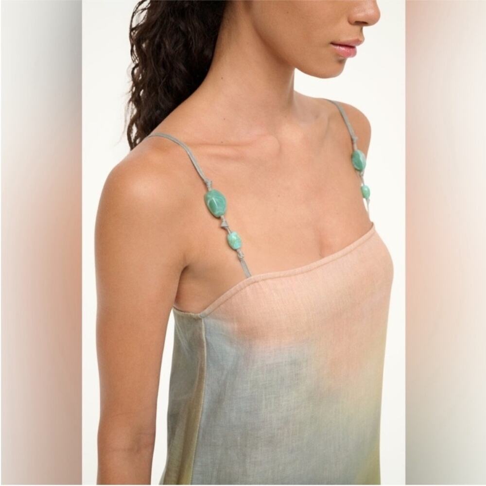 Staud Laura Linen Maxi Dress in Pastel Clouds M - Picture 4 of 12